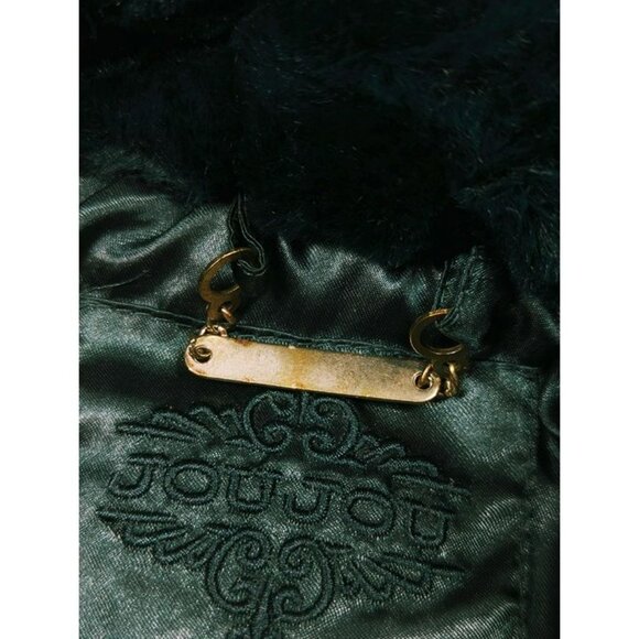 Jou Jou Women's Faux-Fur Double-Breasted Coat Hunter Green Size S (MSRP $100) - Picture 5 of 8